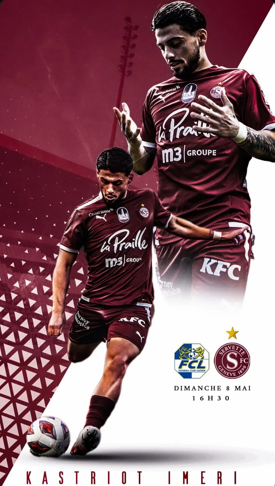 Affiche matchday graphique créée par Julien Wypart
